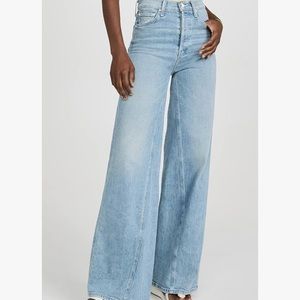 MOTHER the enchanter heel wide leg jeans size 25